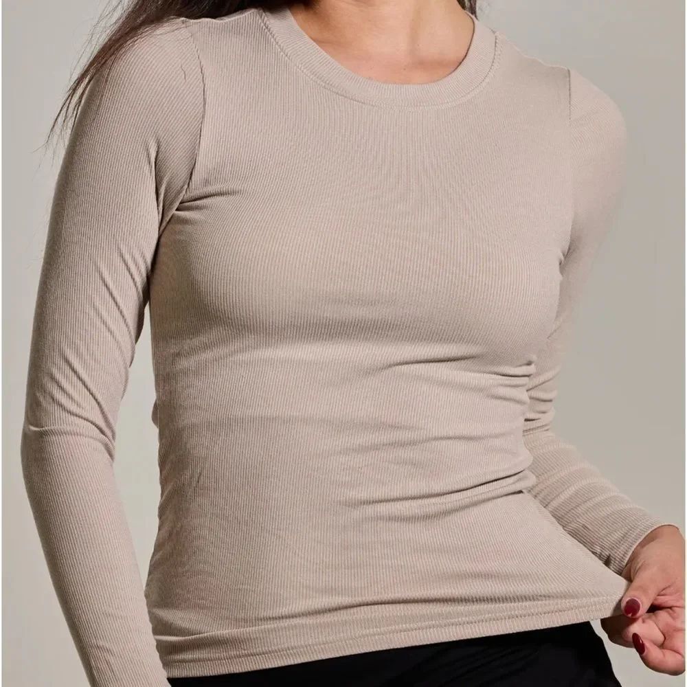 Klassy Network Beige Long Sleeve Top